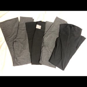 4 piece bundle: flare legging pants gray & black